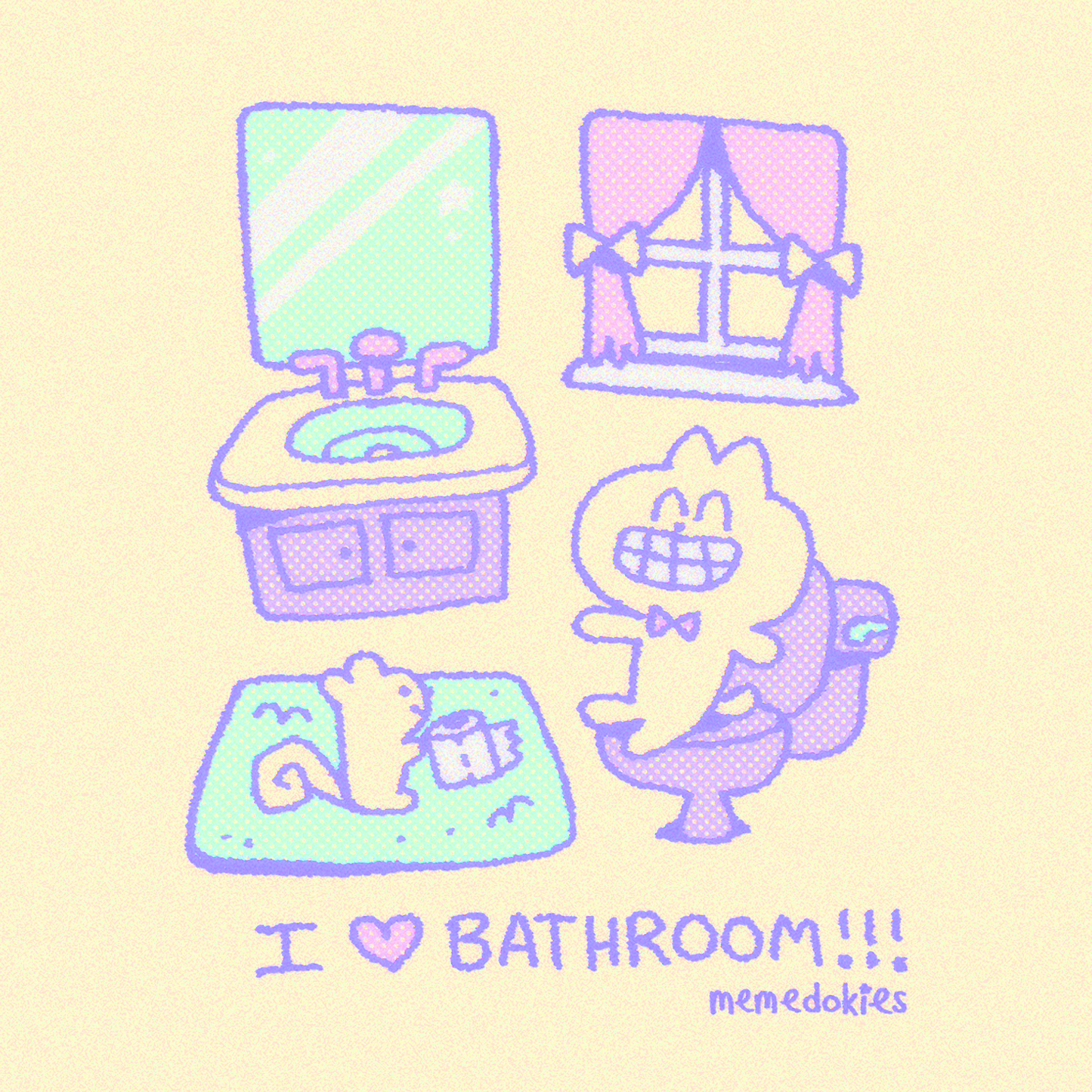 I HEART BATHROOM - Mini Print