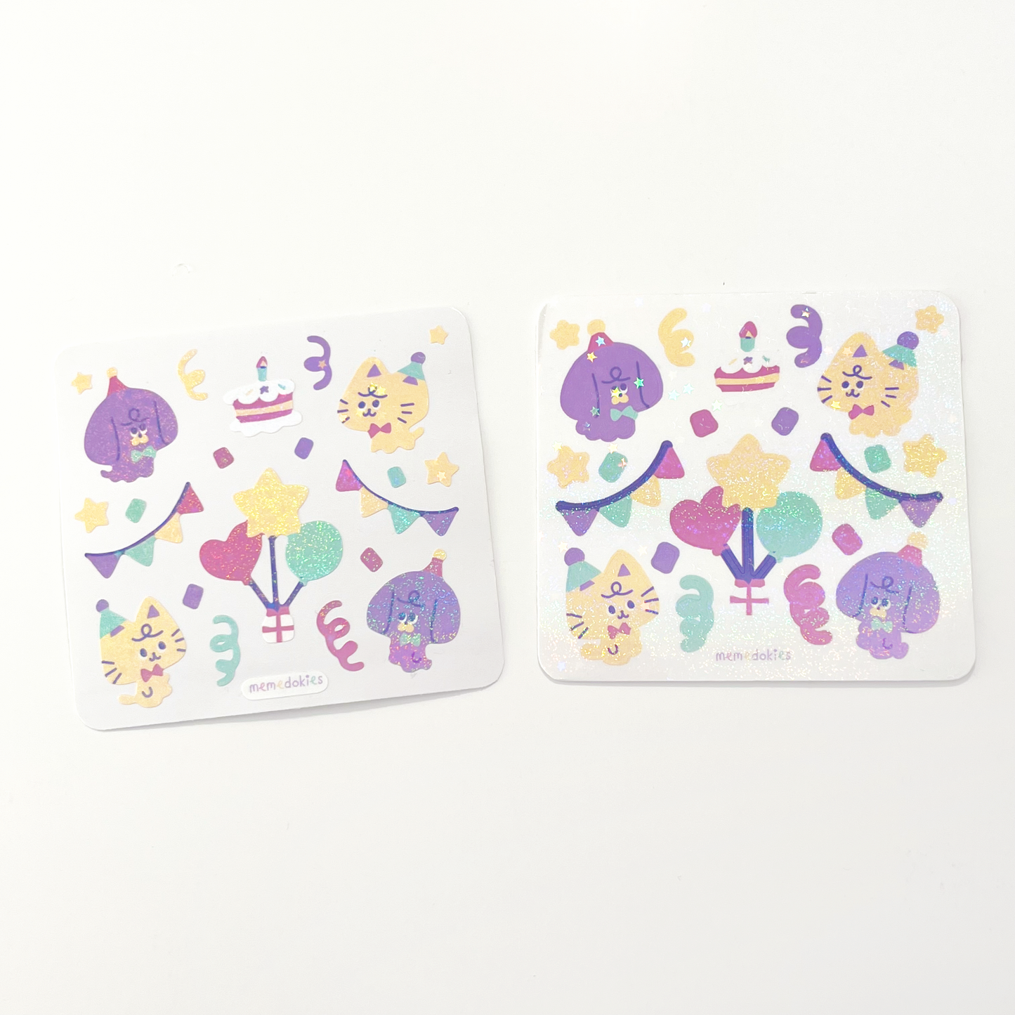 PARTY ANIMALS MINI HOLO STICKER SHEET