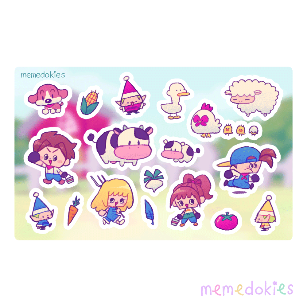 HARVEST MOON STICKER SHEET