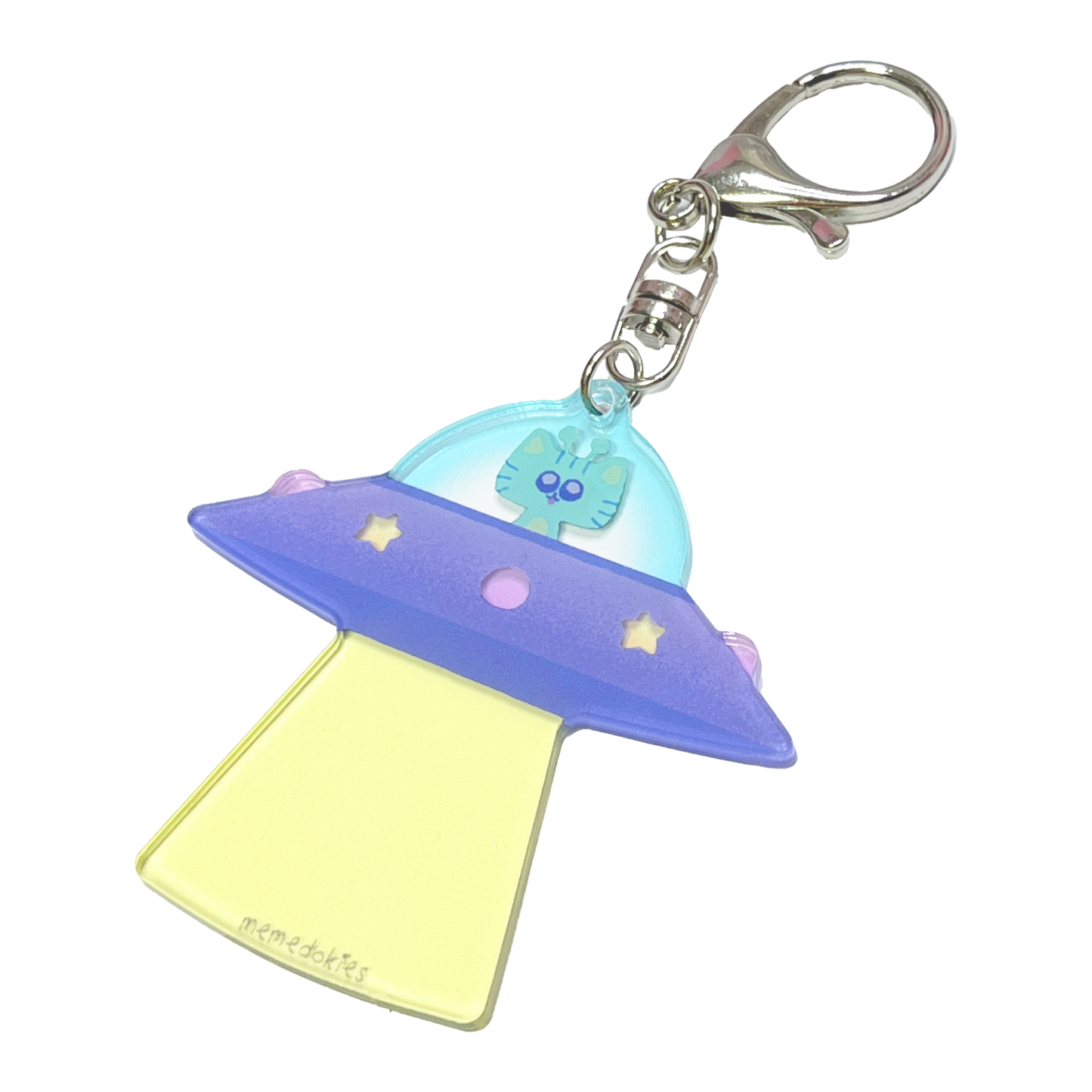 ALIEN KITTY UFO CHARM