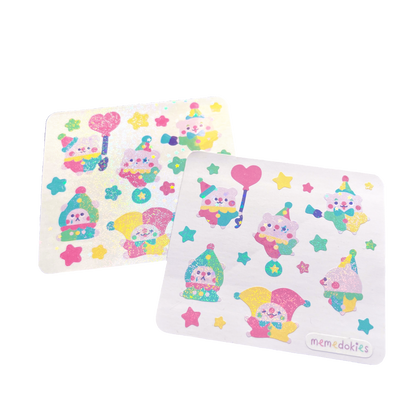 CLOWNS MINI HOLO STICKER SHEET