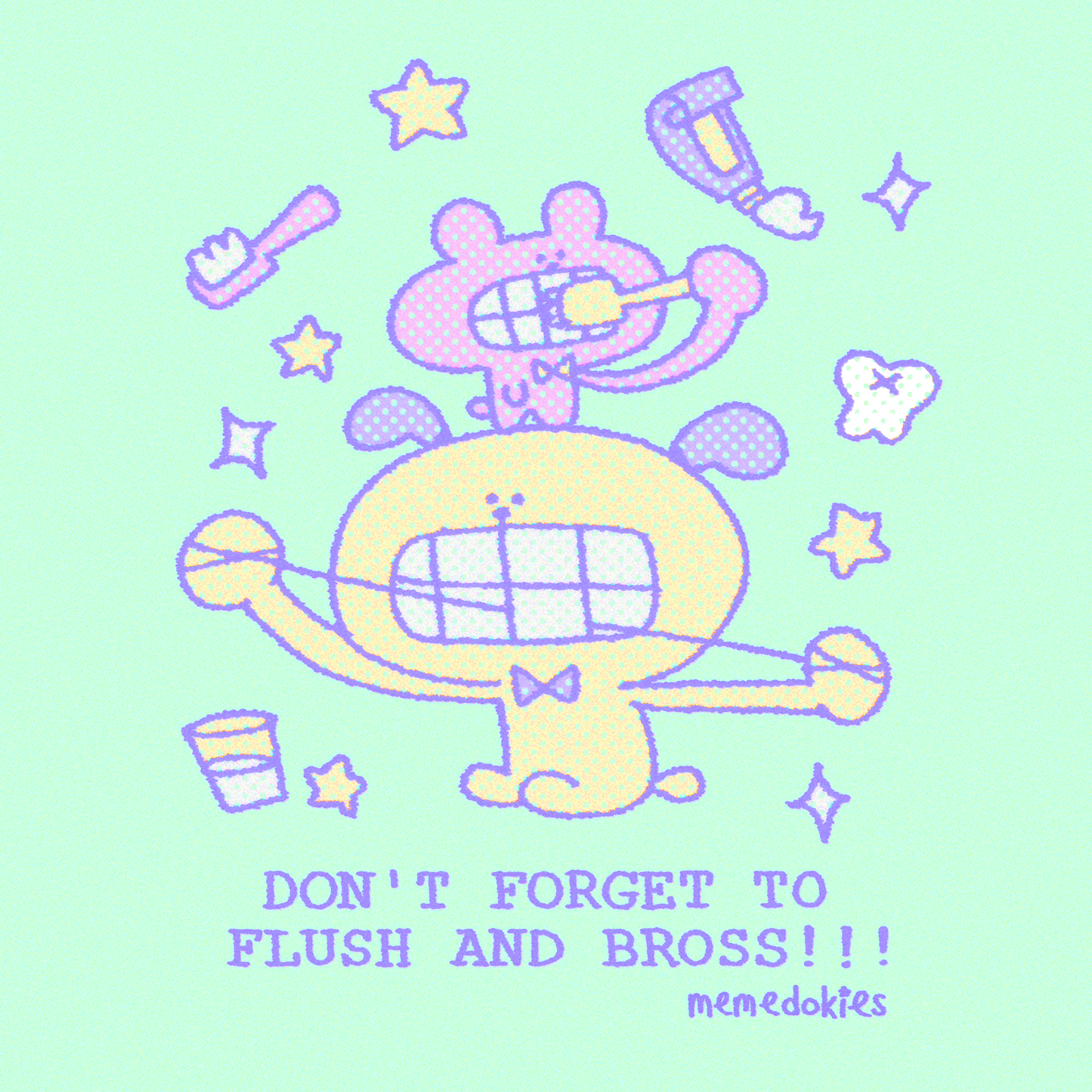 BRUSH AND FLOSS - Mini Print