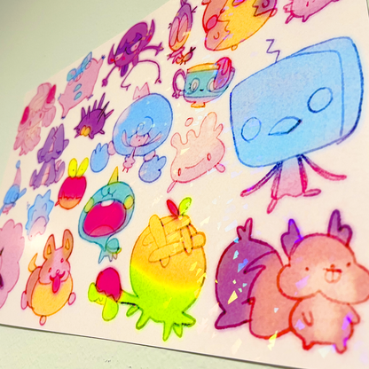 Galar Pokemon - Holographic Print