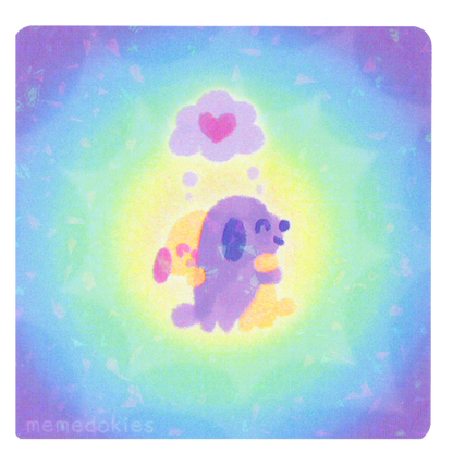 hug puppies - Holographic Print
