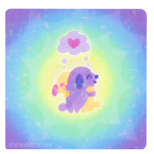 hug puppies - Holographic Print