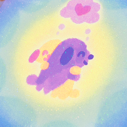 hug puppies - Holographic Print