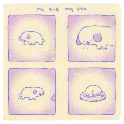 me and my pea - Holographic Print