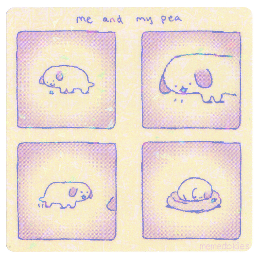 me and my pea - Holographic Print