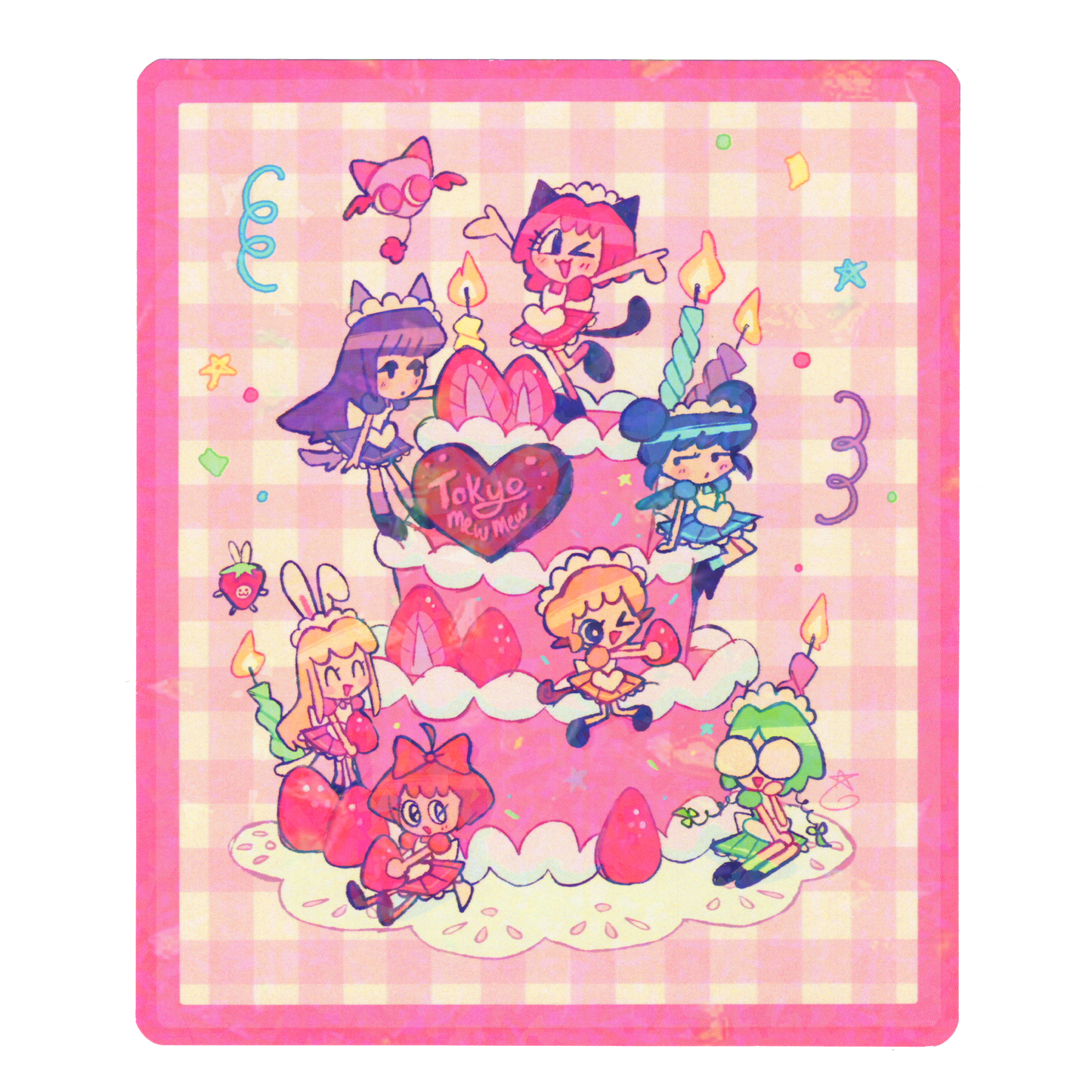Tokyo Mew Mew Cake - Holographic Print