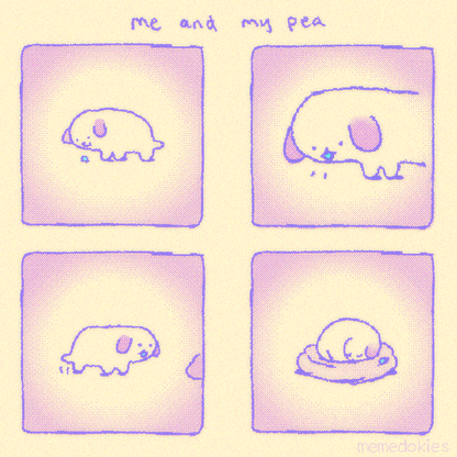 me and my pea - Holographic Print