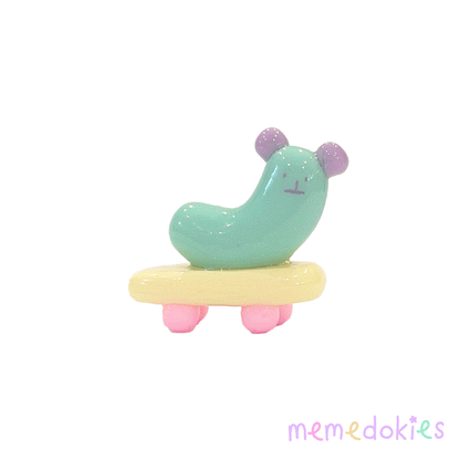SKATEBOARD WORM - Clay Magnet